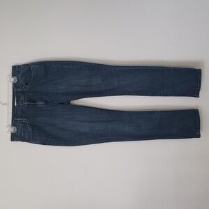 Levi’s Jeans Womens 10 Mid Rise Skinny Embroidered Pockets Navy Floral Boho 70s